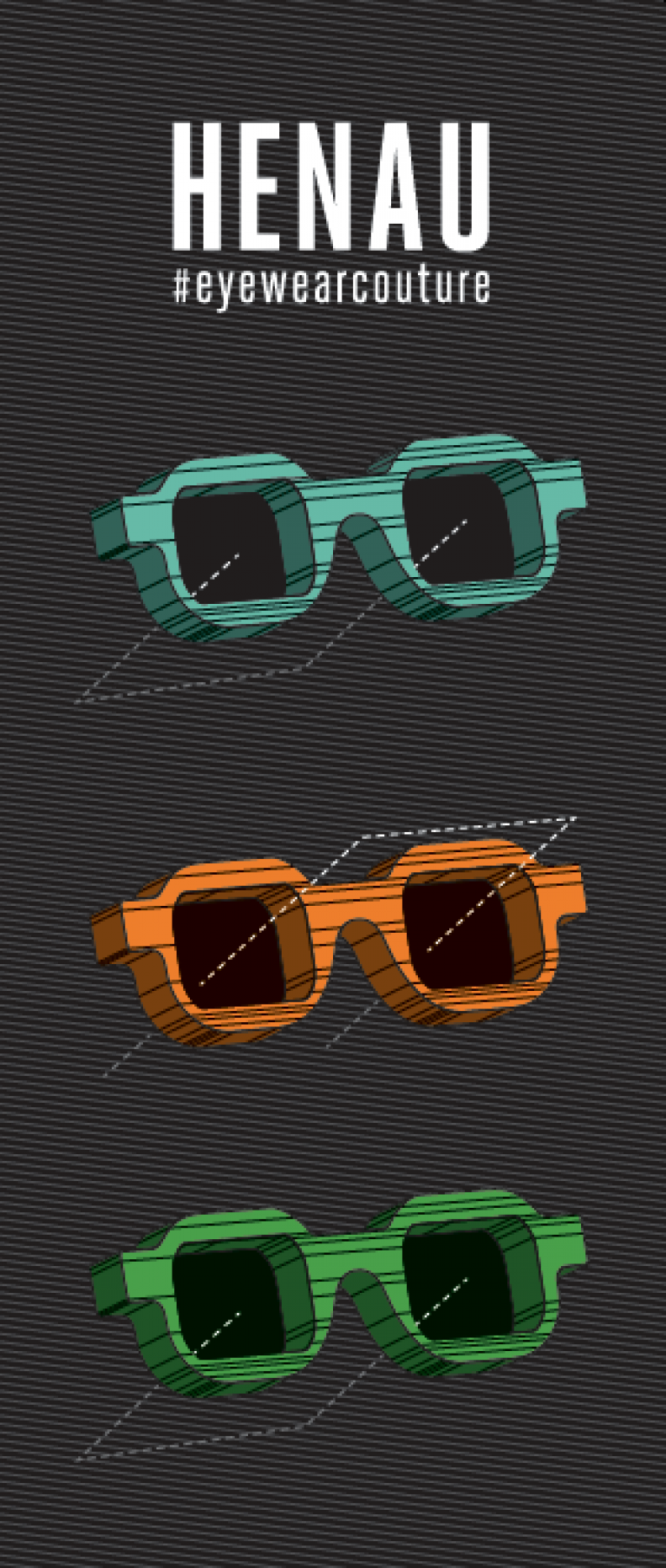 Henau eyewearcouture, banner, carrono